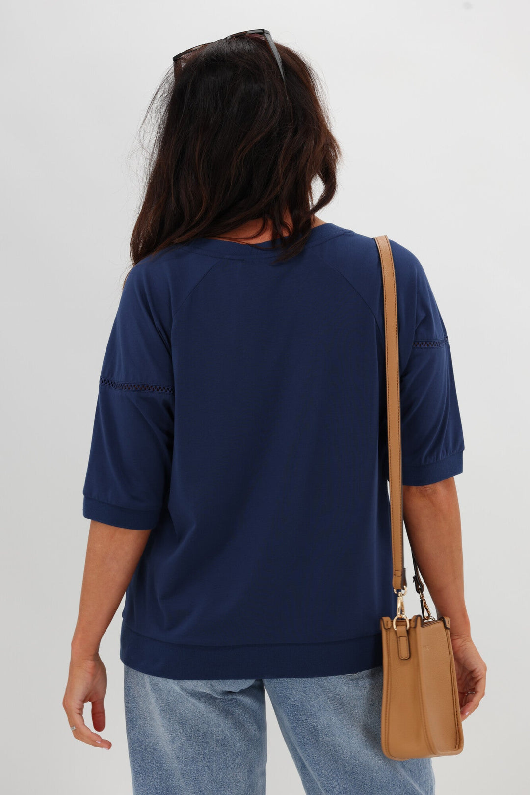 Label Bronwen Ladder Lace Top Blue