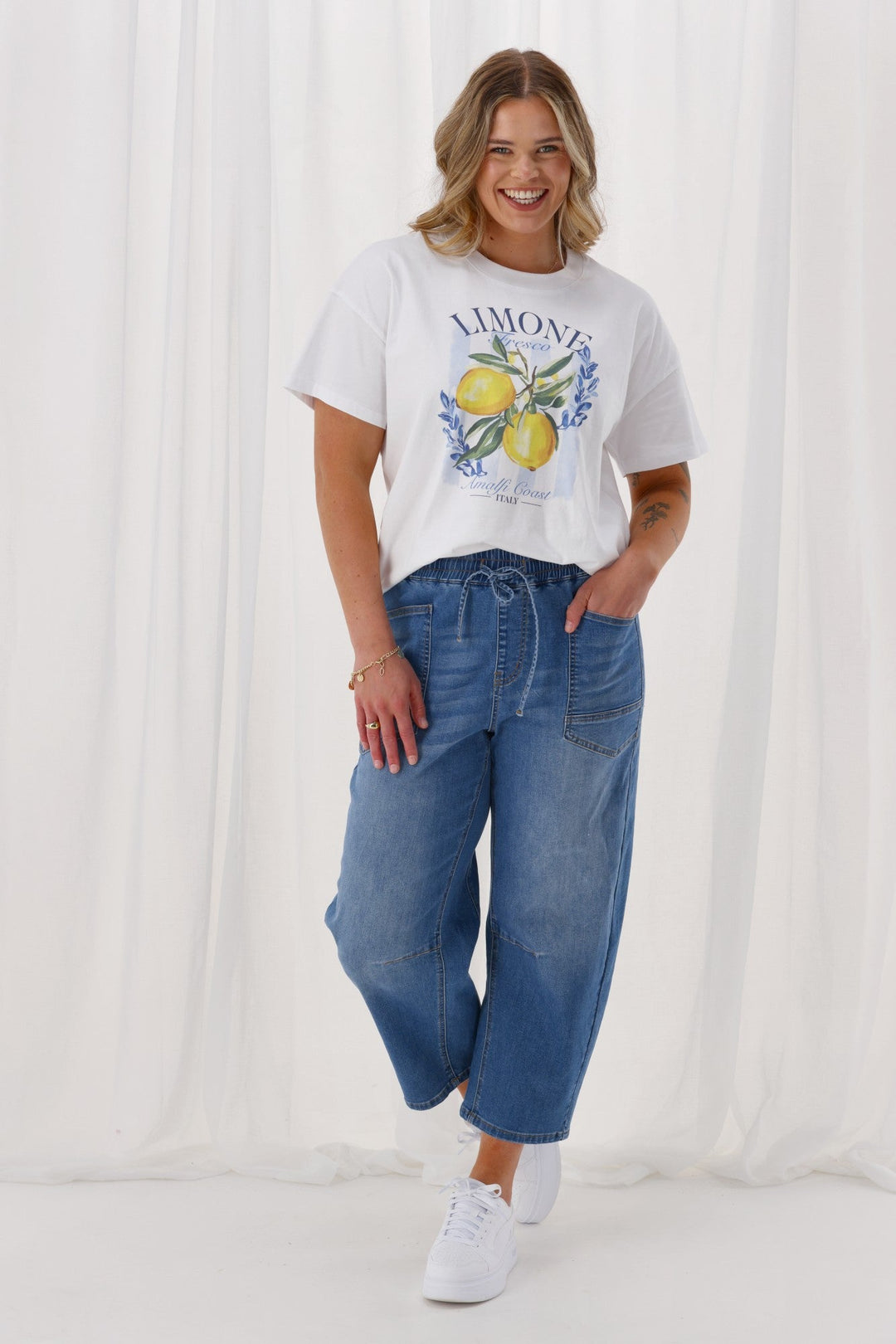 Label Brooke Barrel Leg Denim Jogger