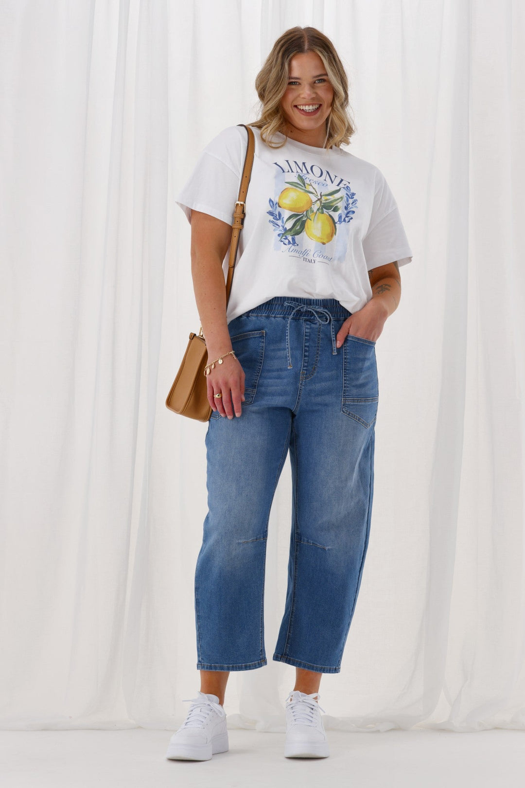 Label Brooke Barrel Leg Denim Jogger