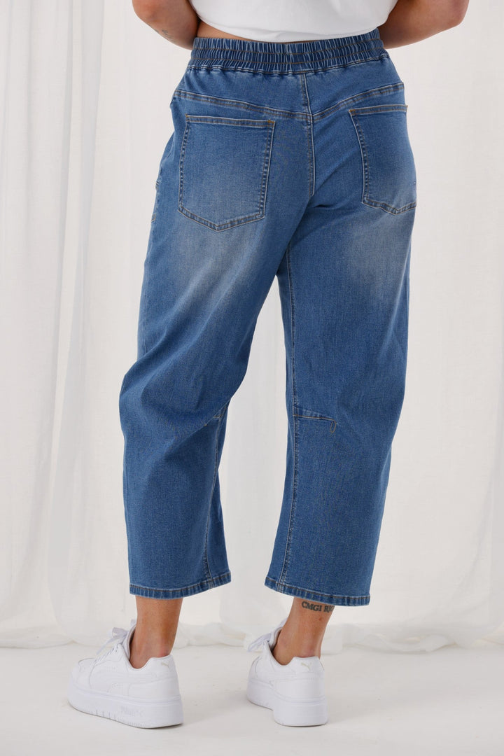 Label Brooke Barrel Leg Denim Jogger