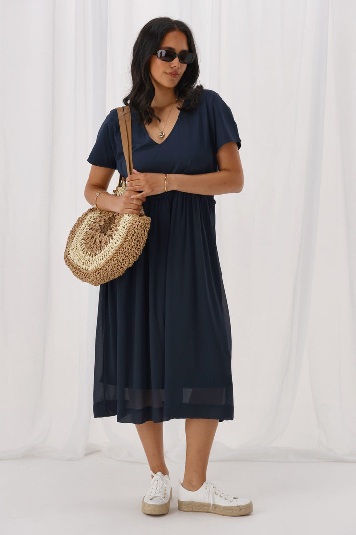 Shine On Label Cisco Empire Line Dress Midnight