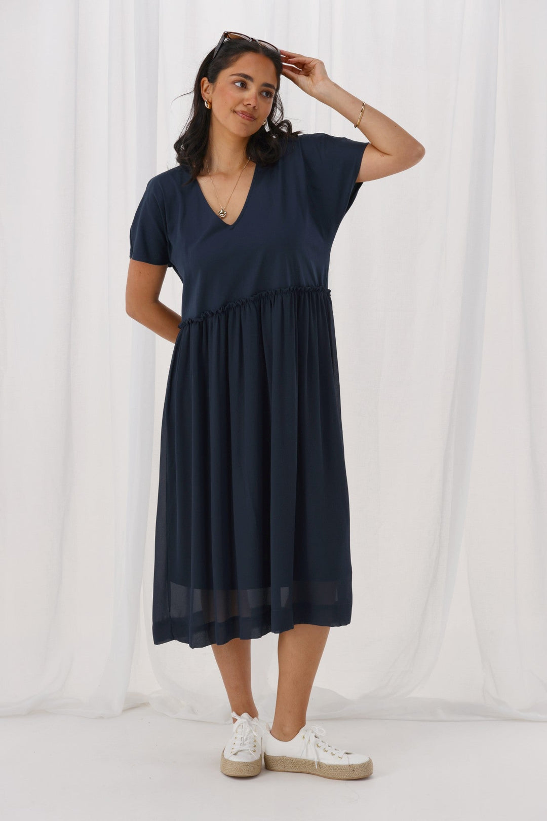 Shine On Label Cisco Empire Line Dress Midnight