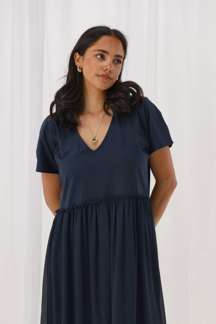 Shine On Label Cisco Empire Line Dress Midnight