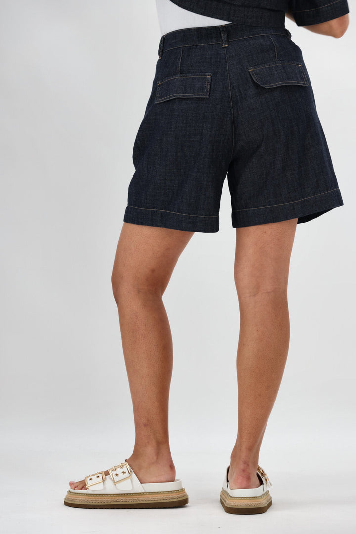 Label Cole Rinse Wash Resort Short Dark Indigo