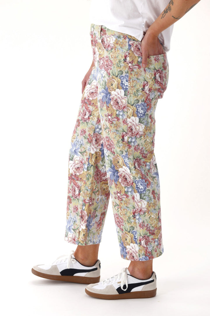 Label Daydream Straight Leg Jean Floral Denim