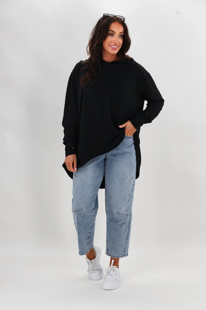 Label Discovery Hoodie Black with animal print