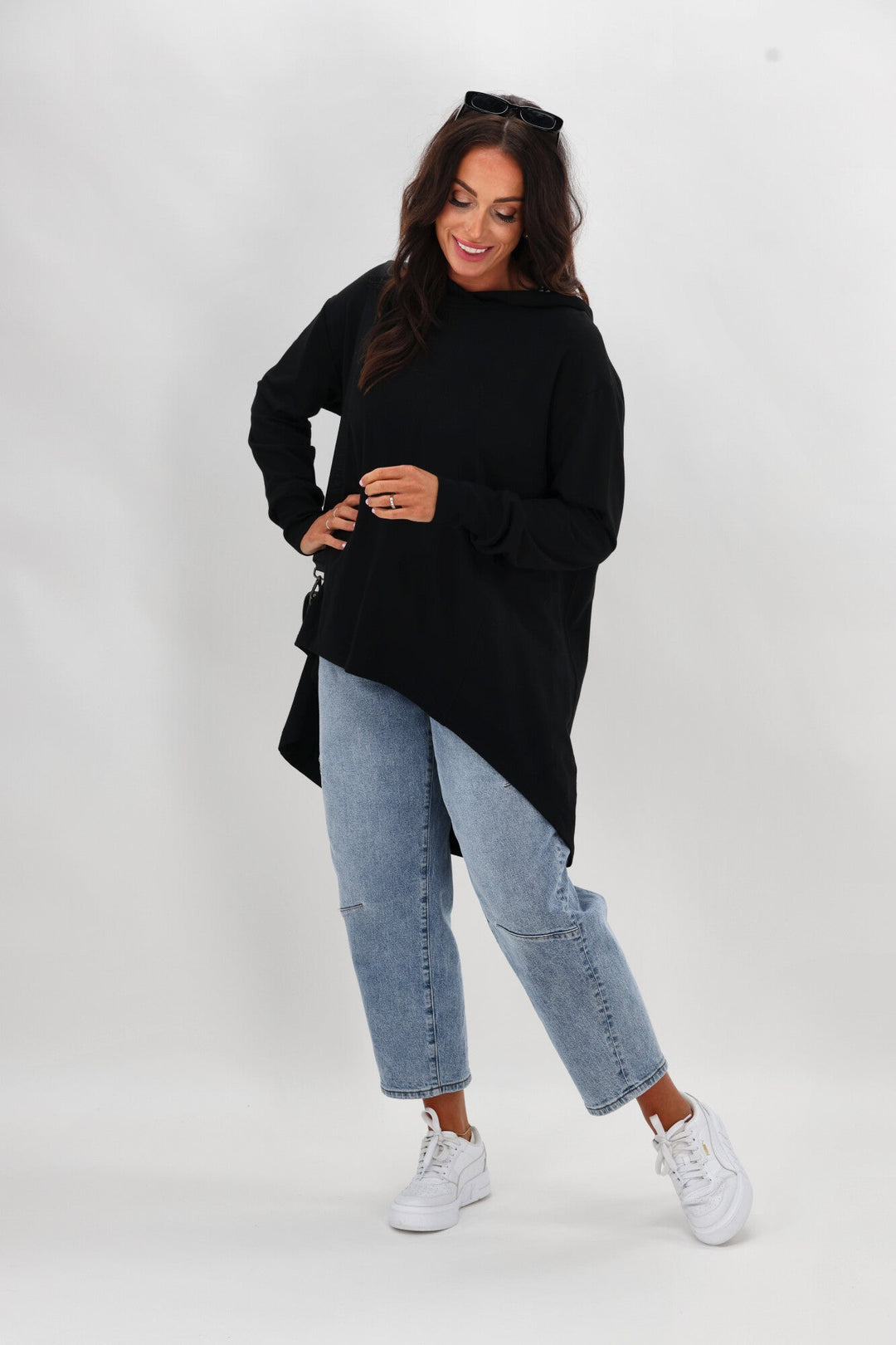 Label Discovery Hoodie Black with animal print