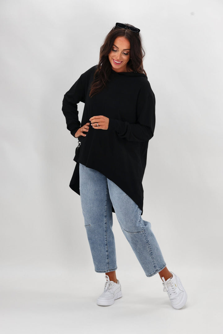 Label Discovery Hoodie Black with animal print