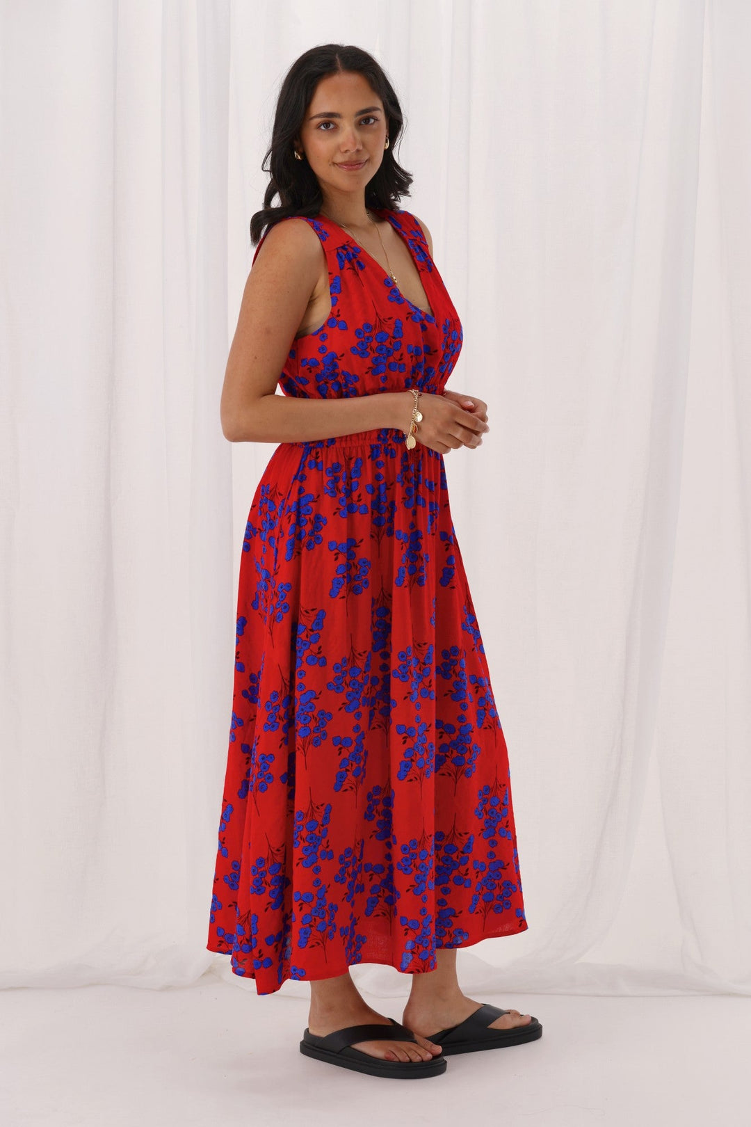 Label Eliora Dress Red Floral