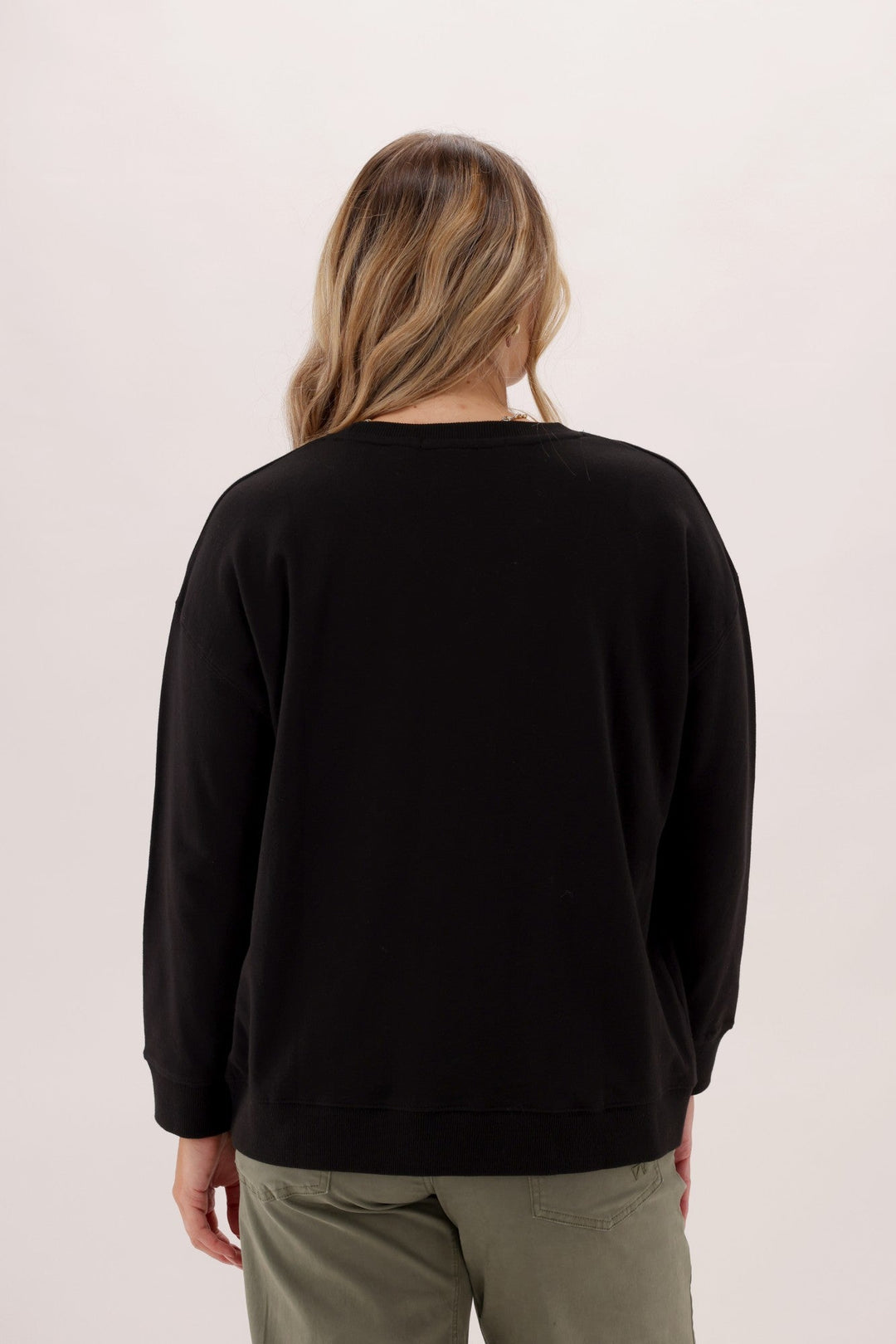 Label Feather Crew Black