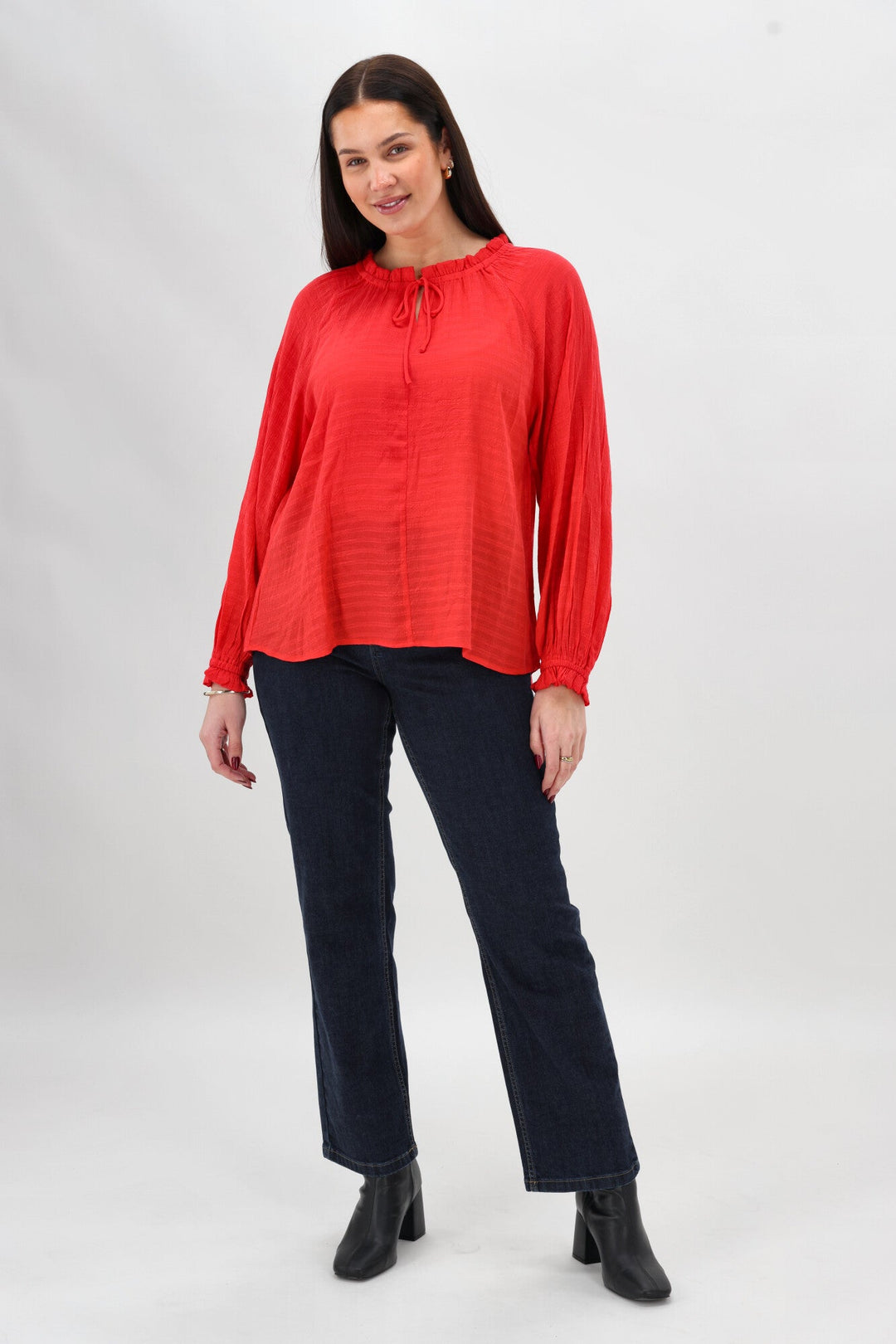 Label Harvest Poet Blouse Coral
