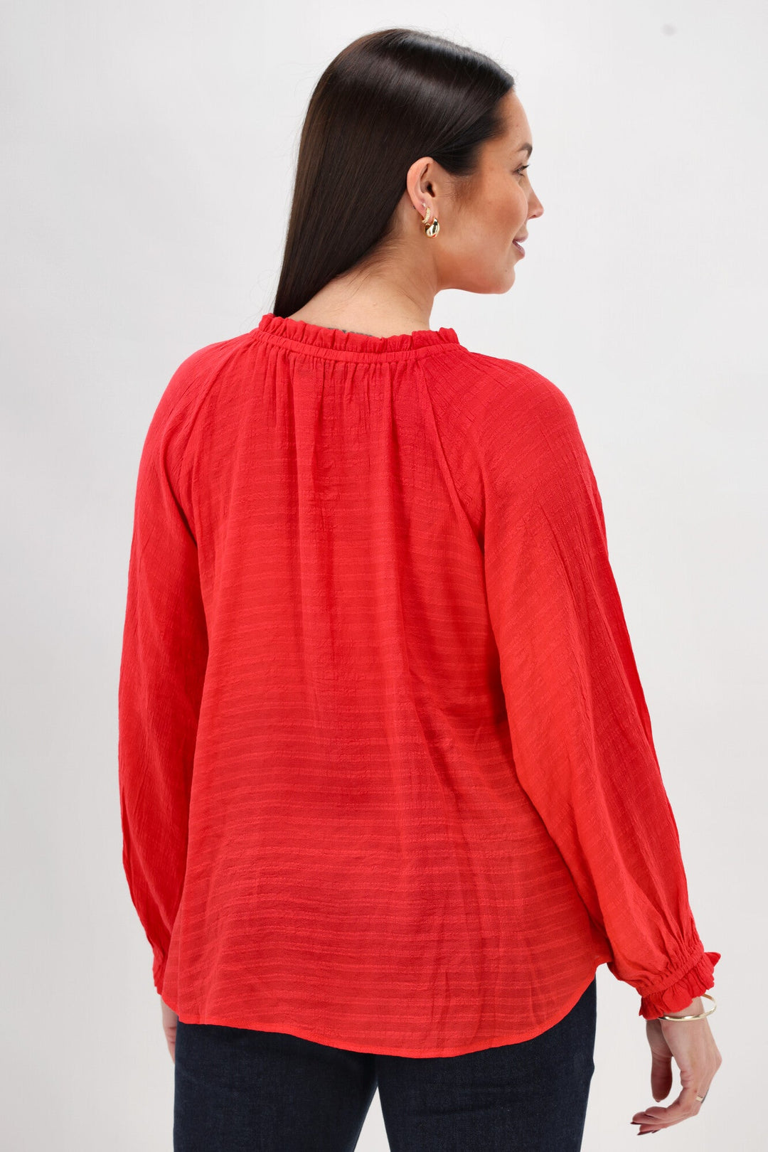 Label Harvest Poet Blouse Coral