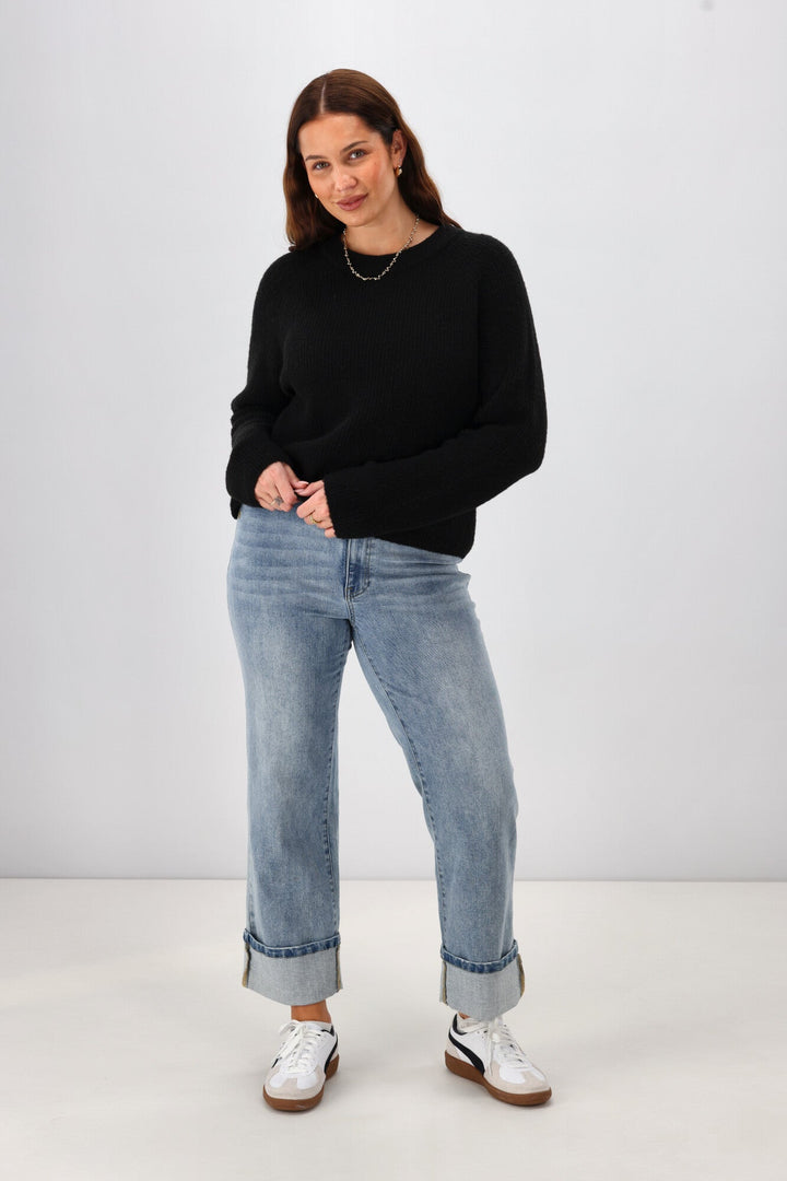 Label Joey Mohair Like Sweater Black