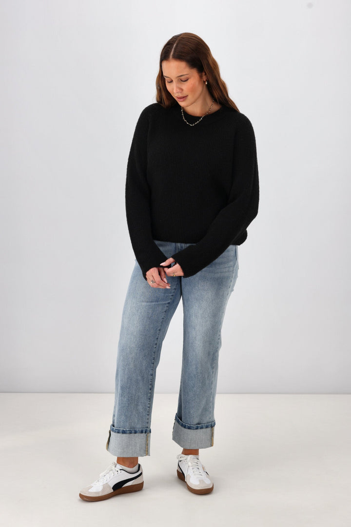 Label Joey Mohair Like Sweater Black