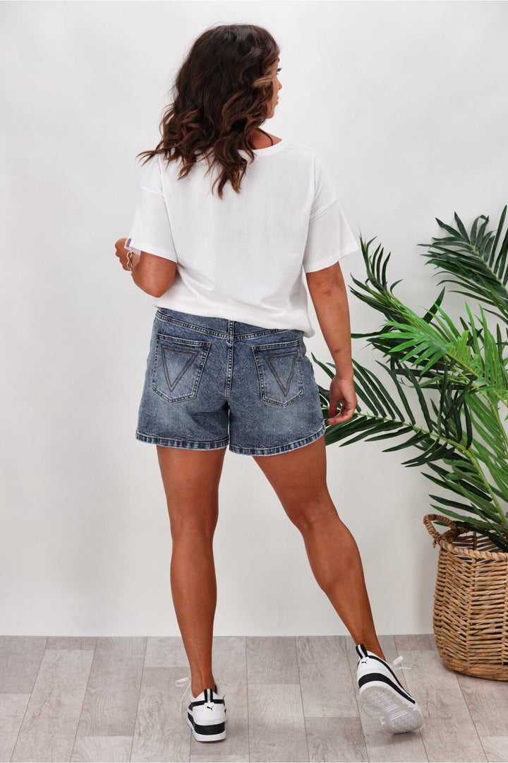 Label Kaden Vintage Denim Shorts Washed Indigo