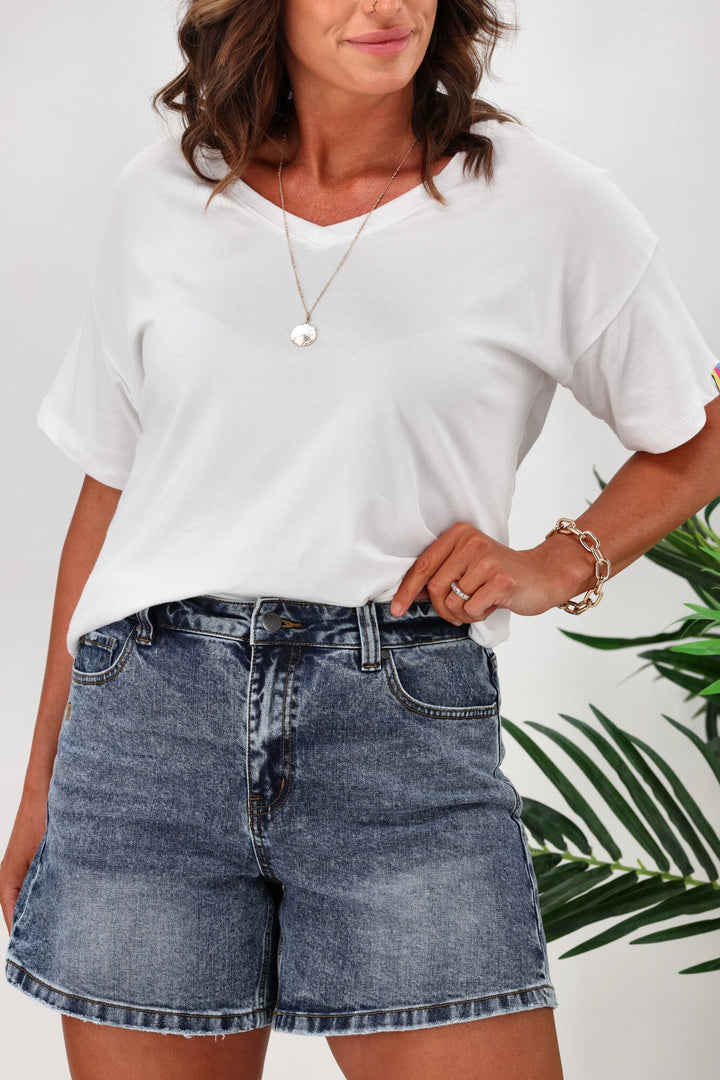 Label Kaden Vintage Denim Shorts Washed Indigo
