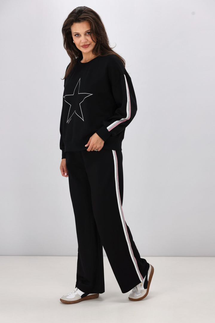 Label Keara Star Crew Black