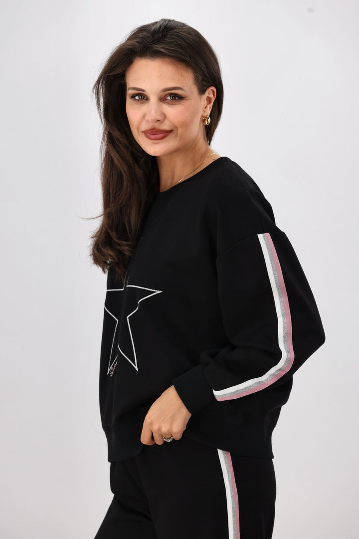 Label Keara Star Crew Black