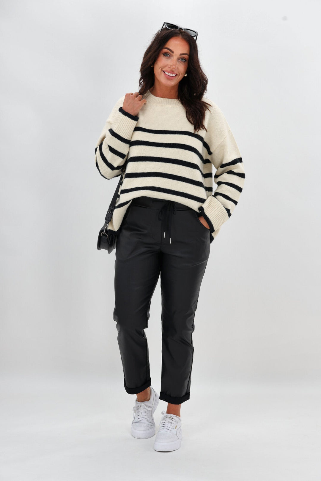 Label Laurent Coated Jogger Black