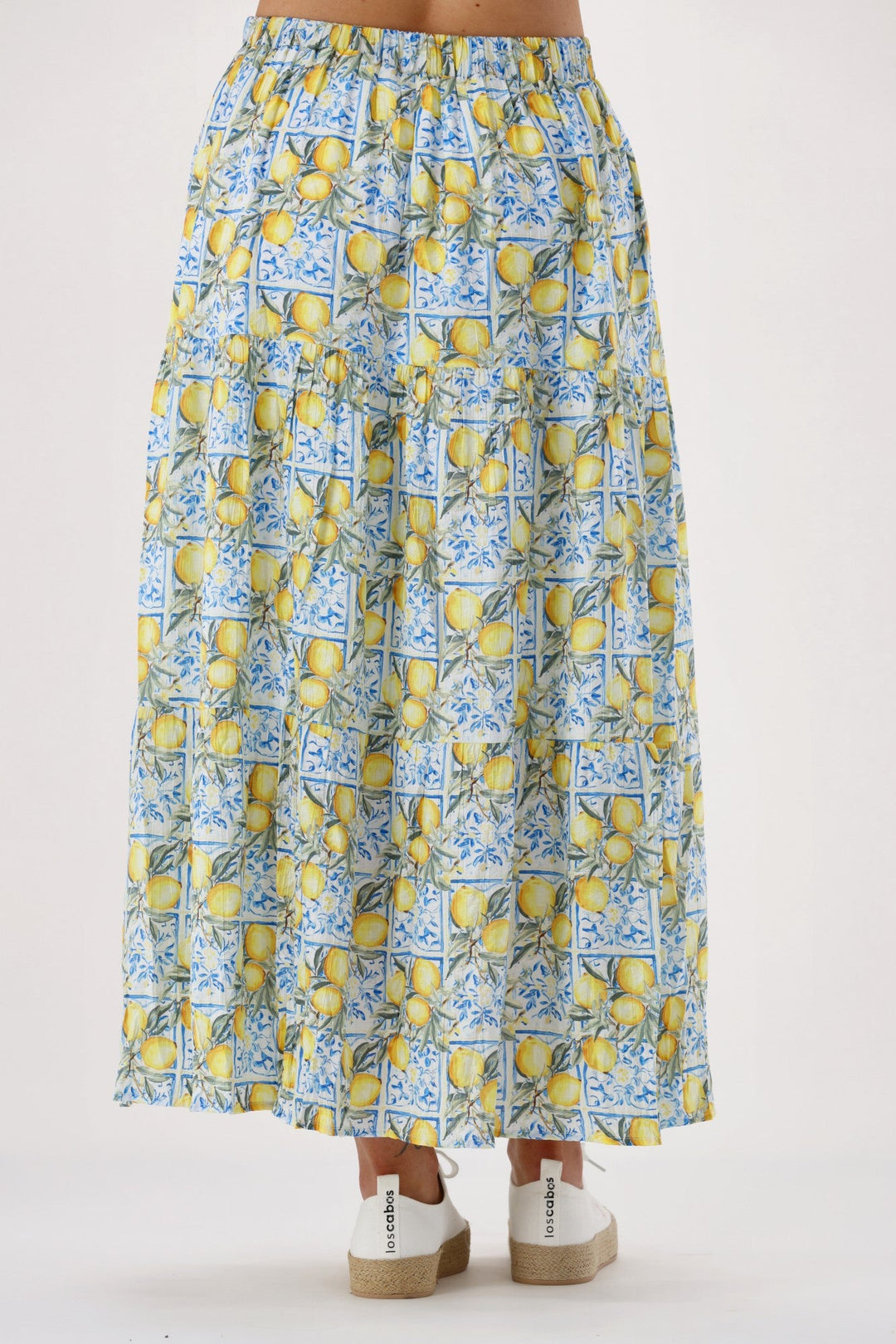 Label Lemonade Skirt Lemon And Blue Print