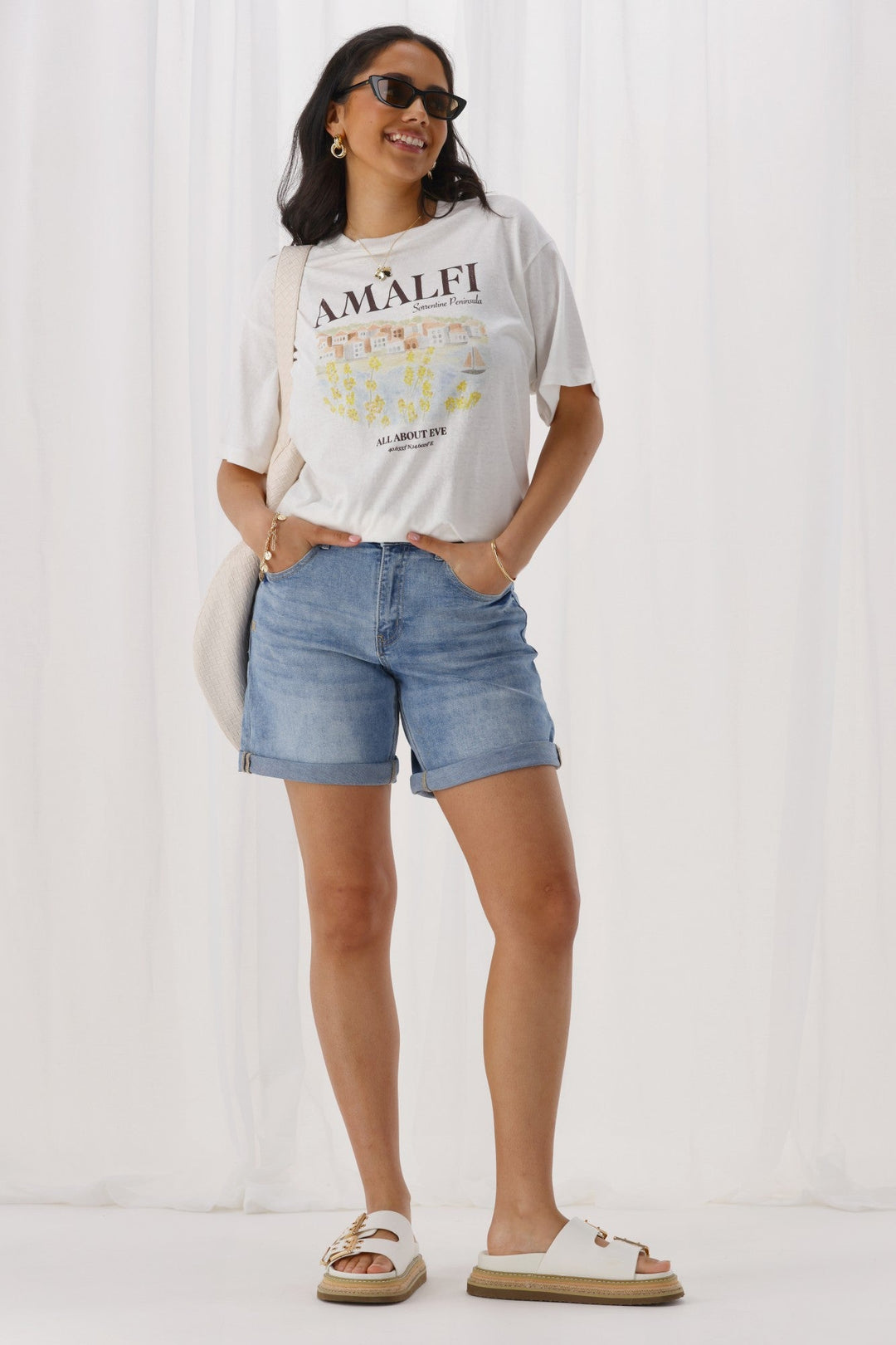 Label Luke Denim Shorts Blue