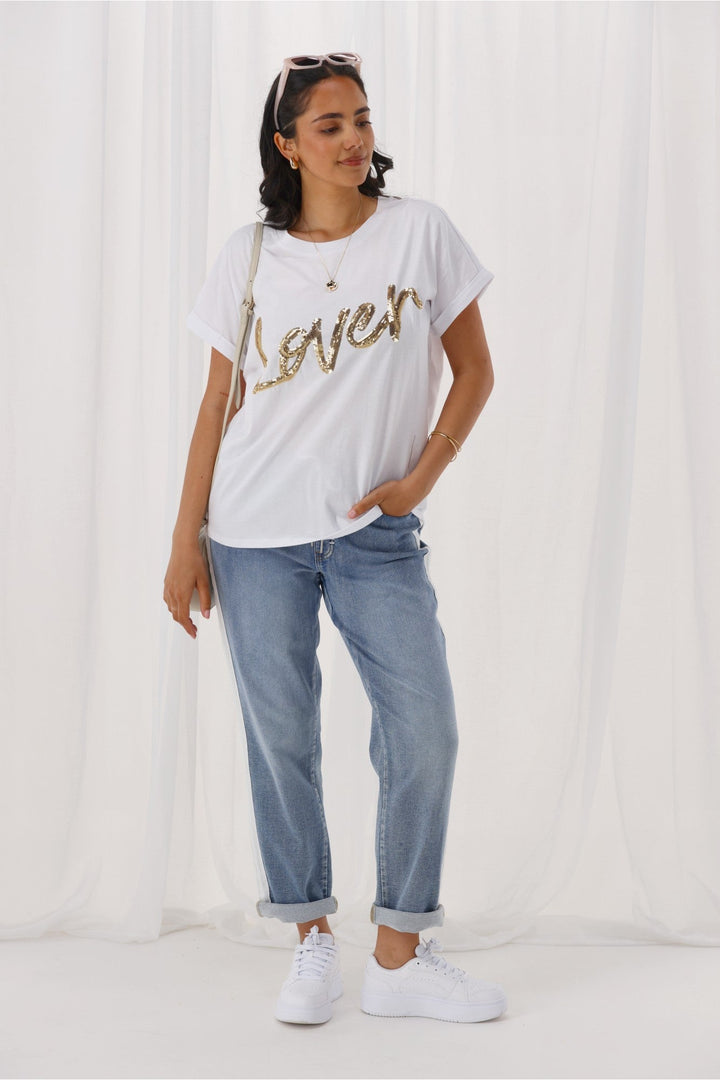 Label Lyon Collection Denim Jogger Mid Blue w White Tape