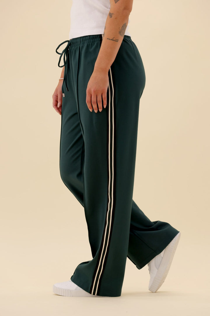 Label Maja Side Stripe Pants Green