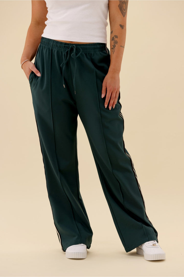 Label Maja Side Stripe Pants Green