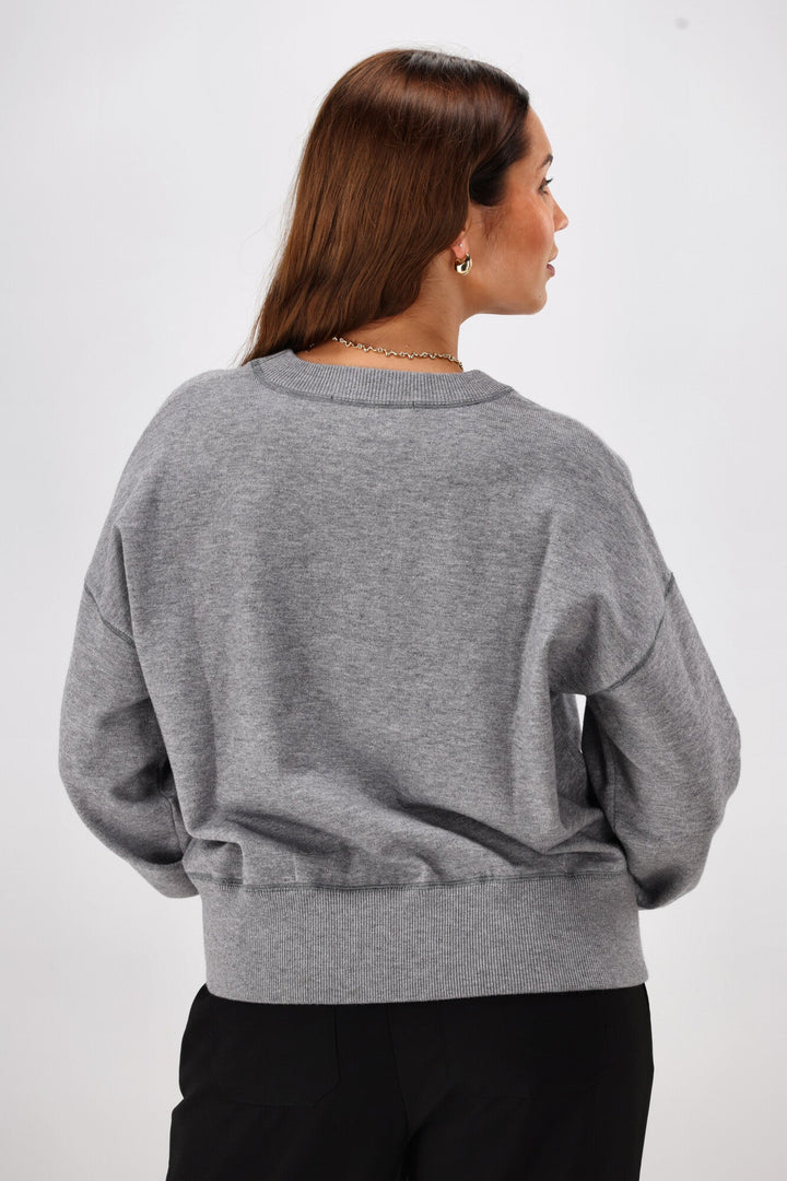Label Melly Knit Sweater Grey Marle