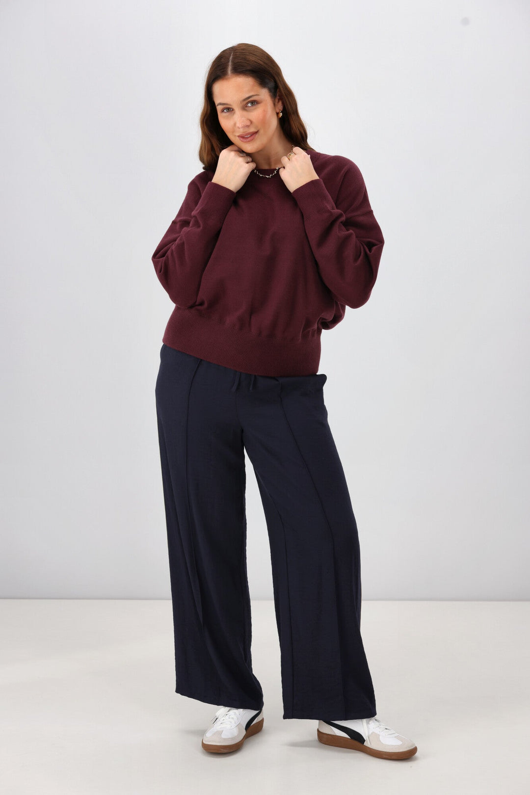 Label Melly Knit Sweater Wine