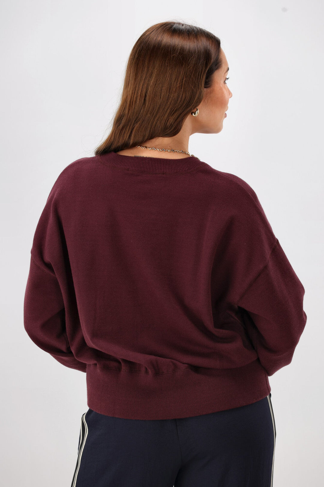 Label Melly Knit Sweater Wine
