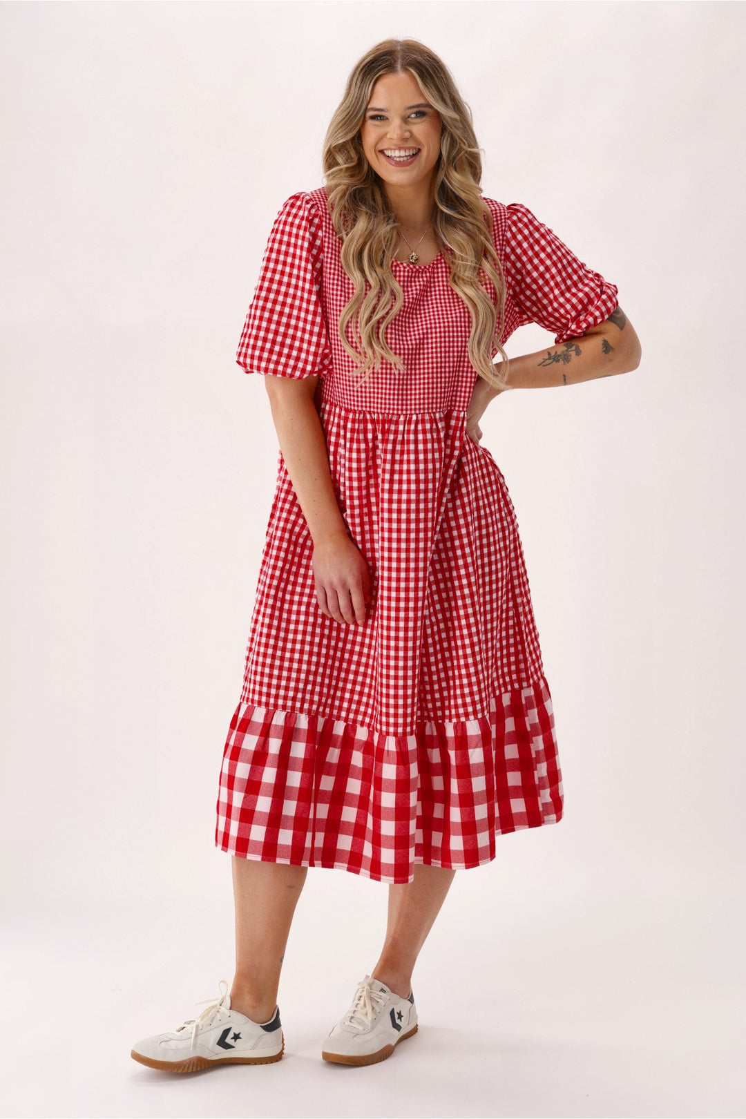Label Orielle Dress Red Gingham