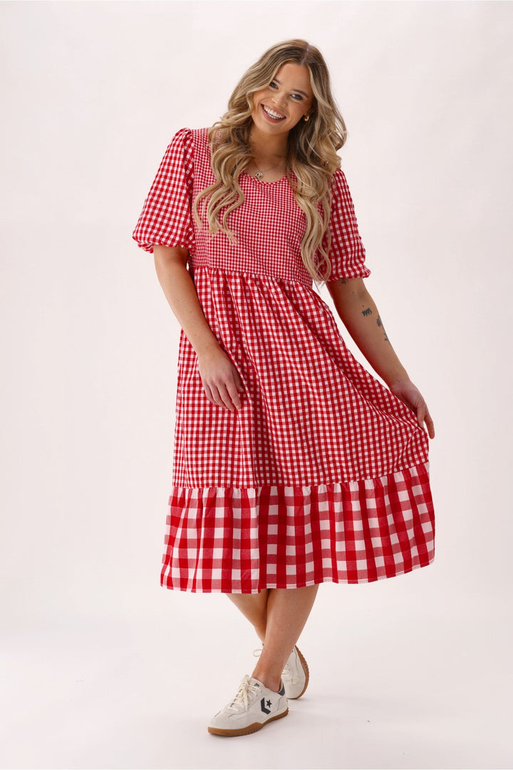 Label Orielle Dress Red Gingham