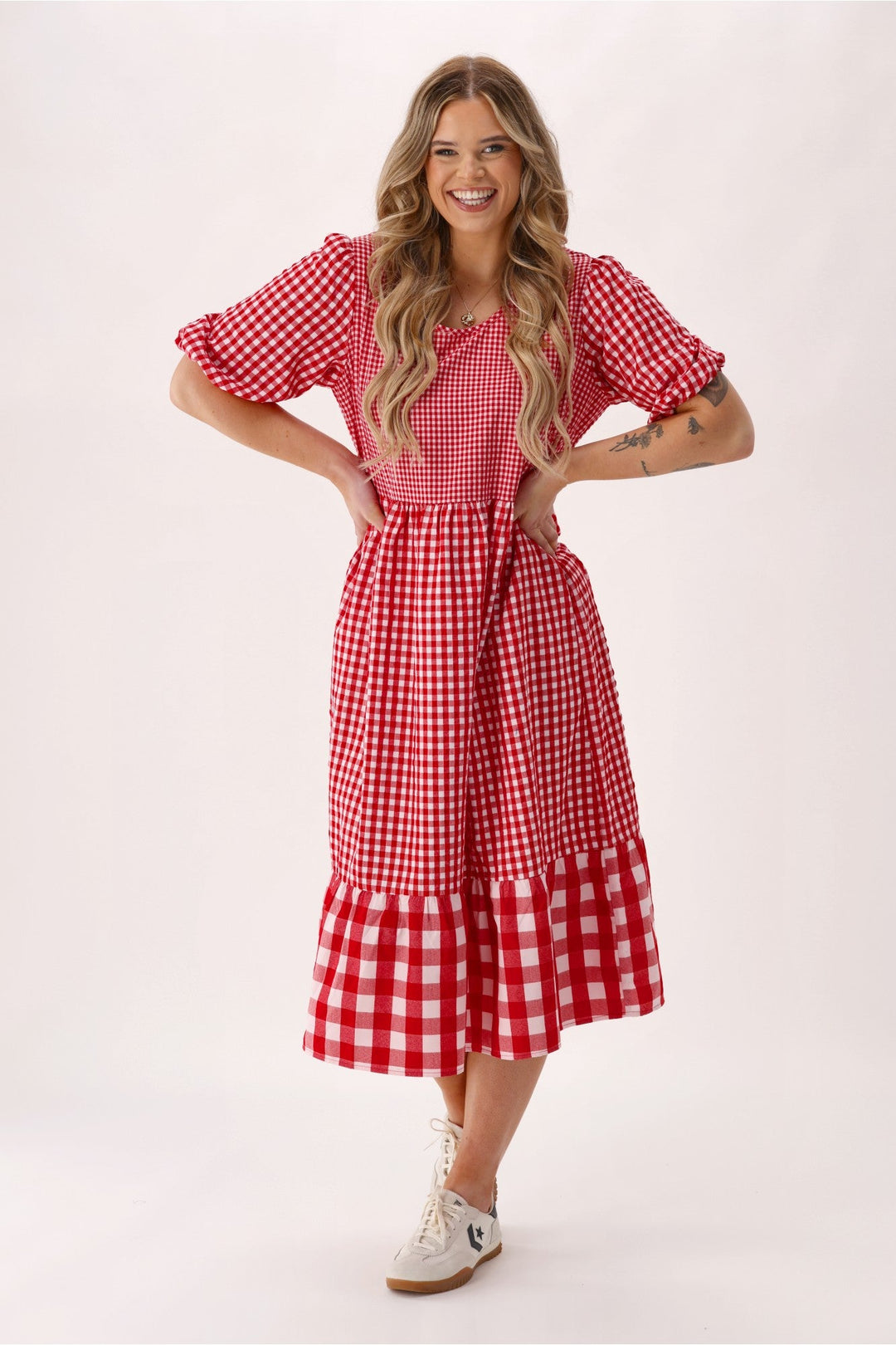 Label Orielle Dress Red Gingham
