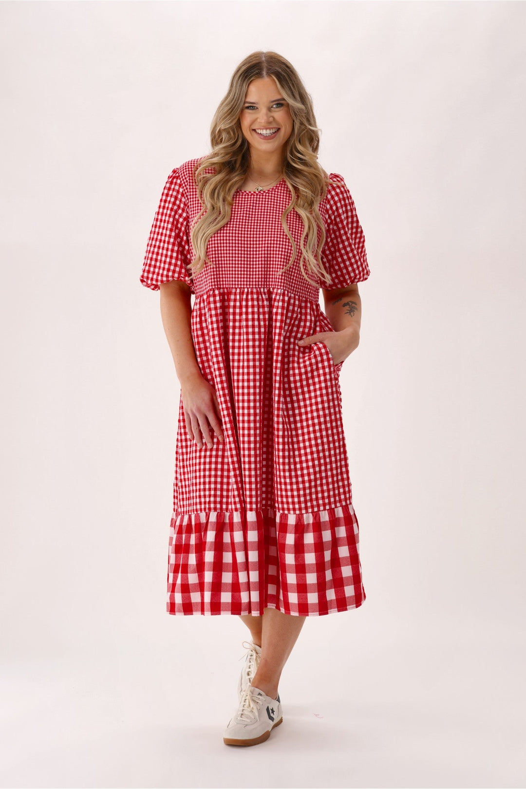 Label Orielle Dress Red Gingham