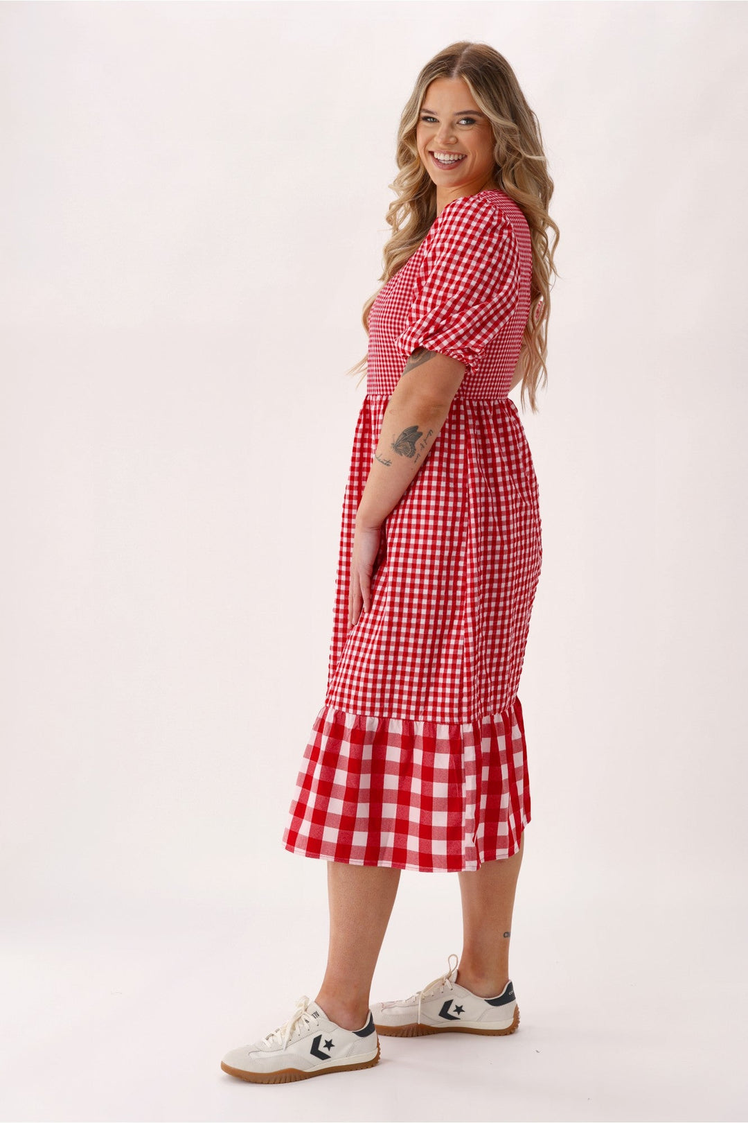 Label Orielle Dress Red Gingham