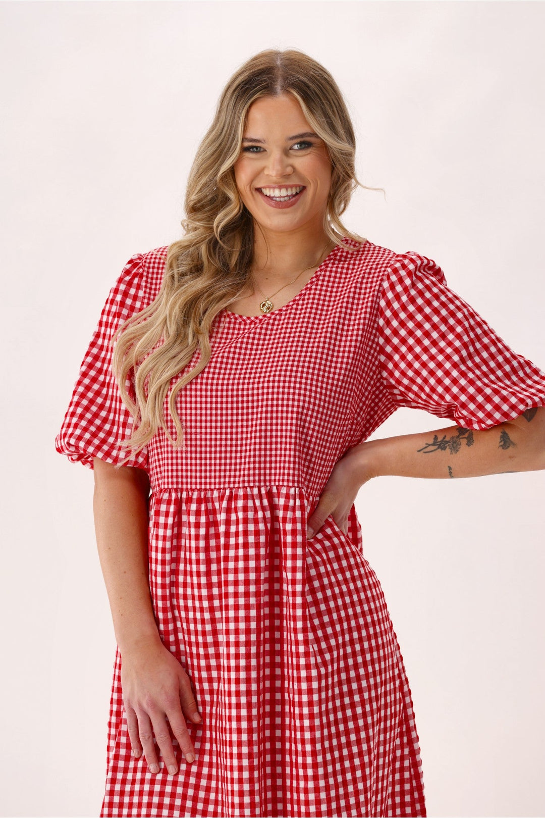Label Orielle Dress Red Gingham
