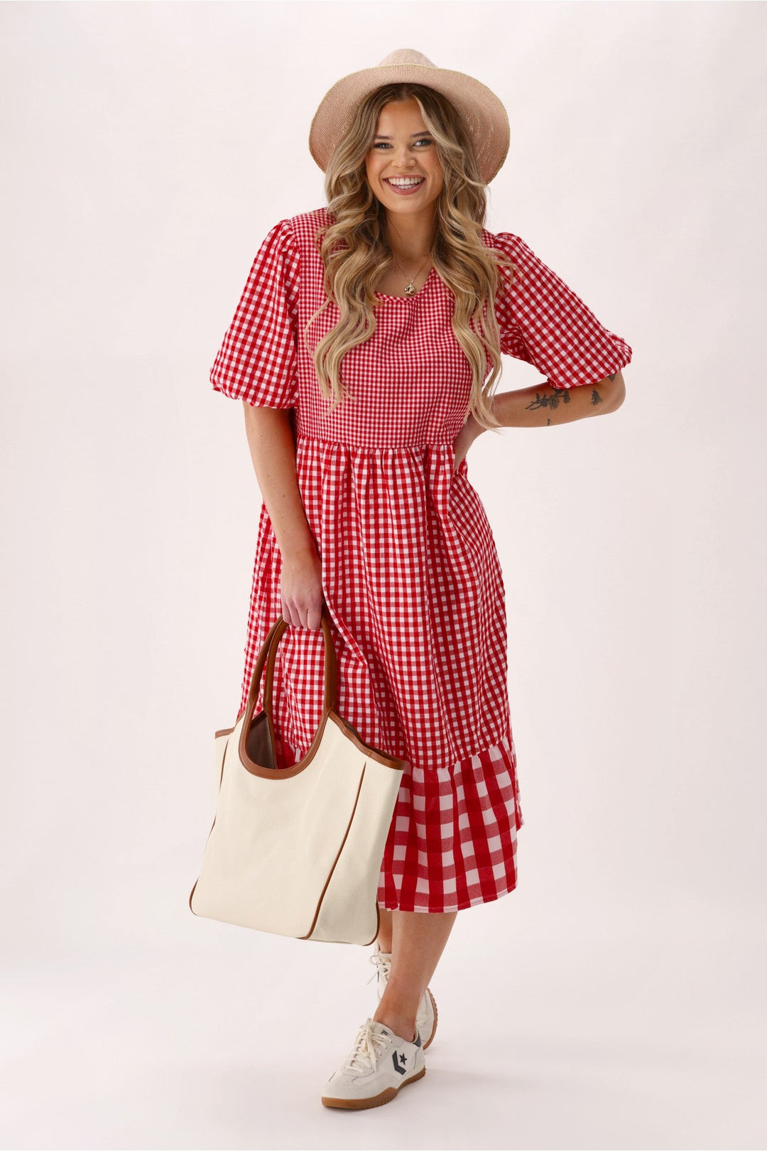 Label Orielle Dress Red Gingham
