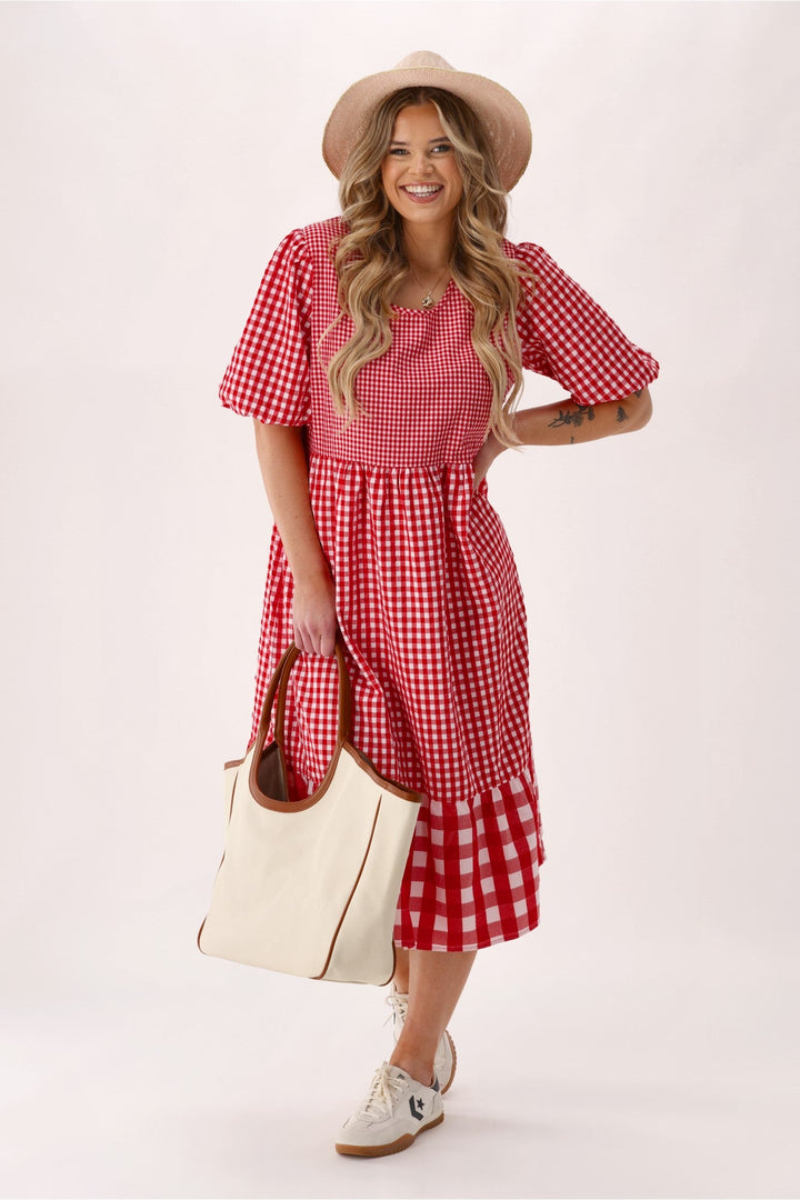 Label Orielle Dress Red Gingham