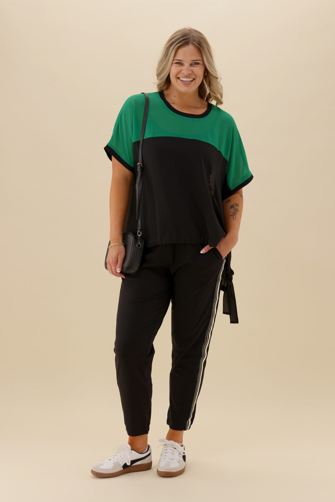 Label Otto Side Stripe Jogger Black