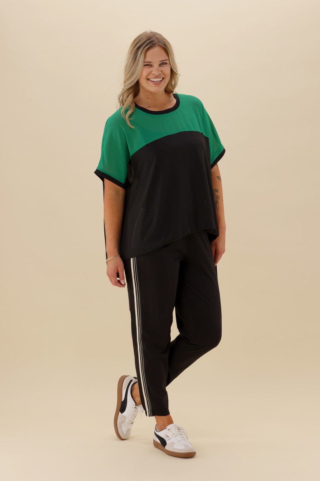 Label Otto Side Stripe Jogger Black