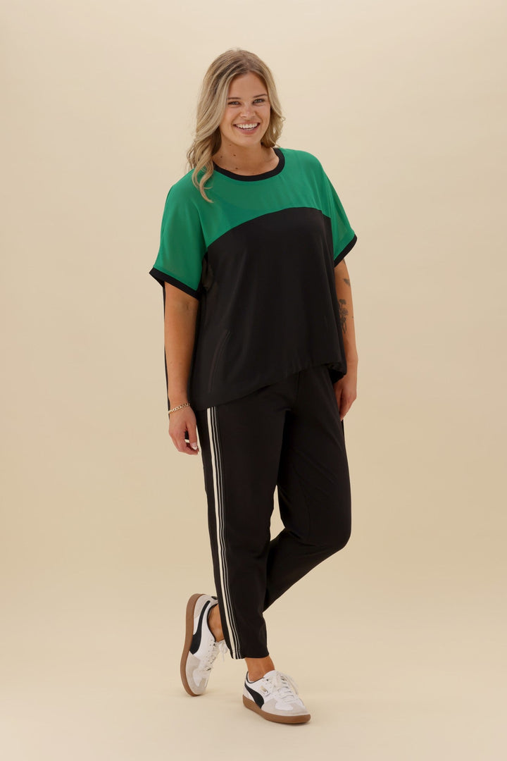 Label Otto Side Stripe Jogger Black