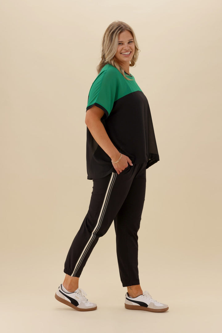 Label Otto Side Stripe Jogger Black