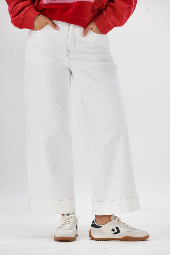 Label Owen Wide Leg Cropped Jean Natural