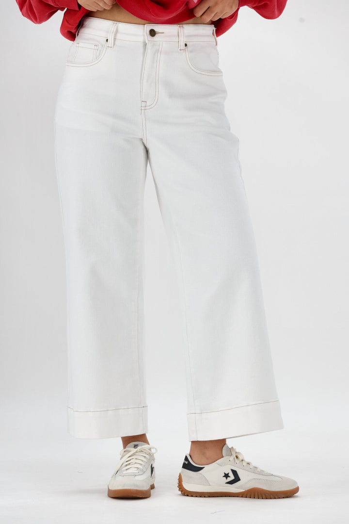 Label Owen Wide Leg Cropped Jean Natural