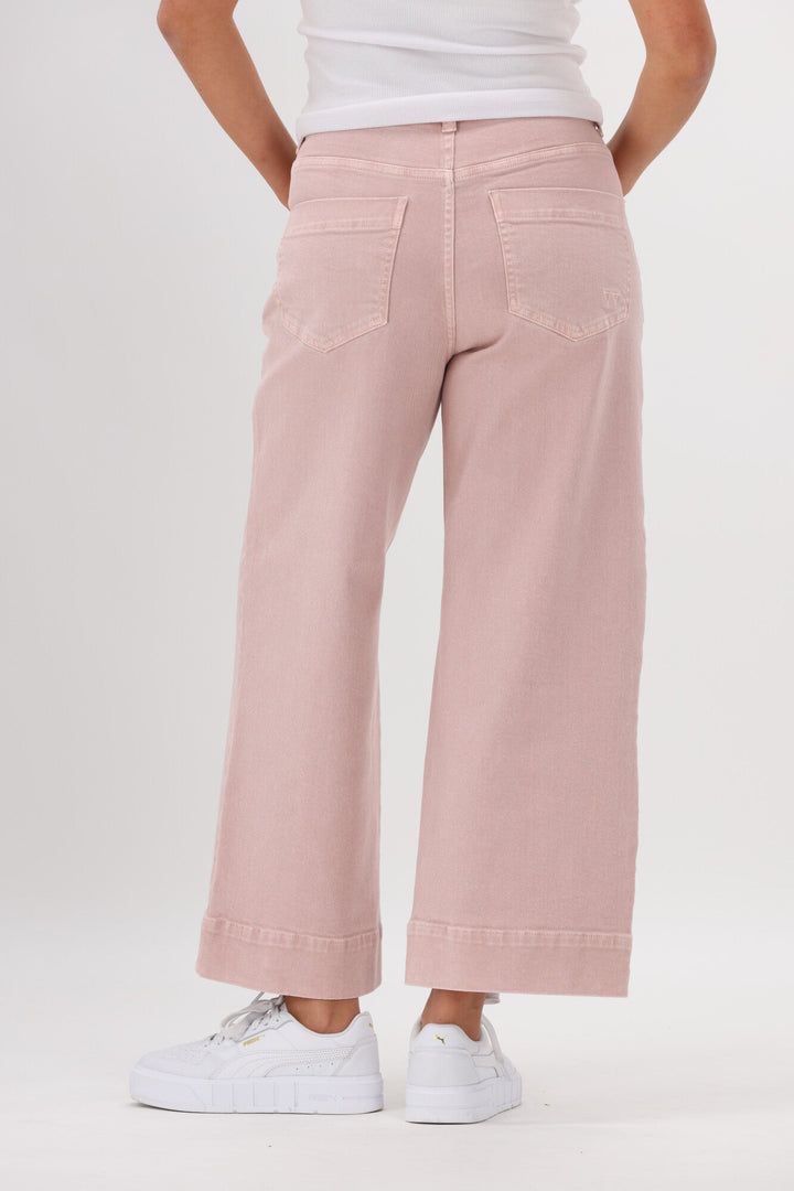 Label Owen Wide Leg Cropped Jean Soft Pink