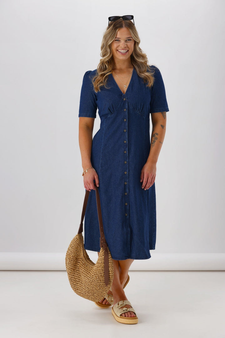 Label Peyton V Neck Midi Dress