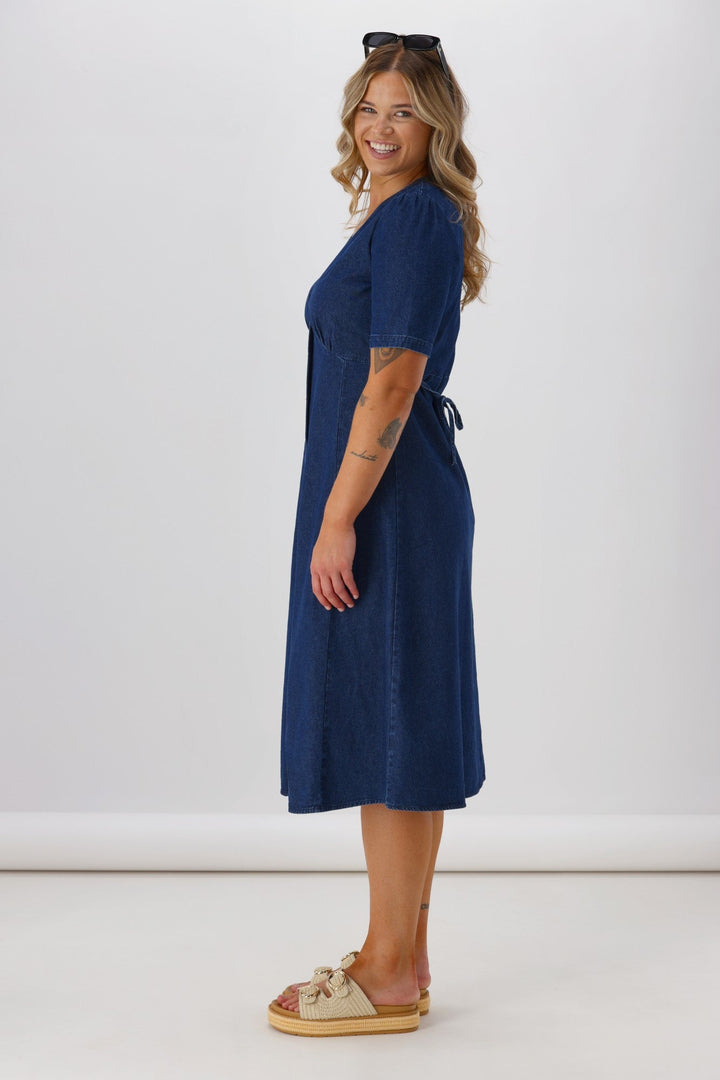 Label Peyton V Neck Midi Dress