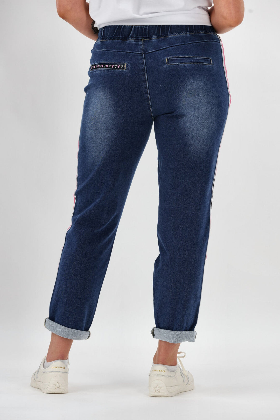 Label Raglan Collection Denim Jogger Mid Blue