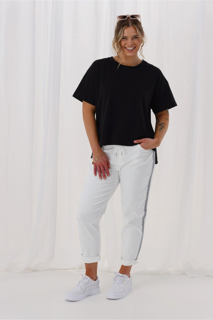 Label Raglan Jogger White